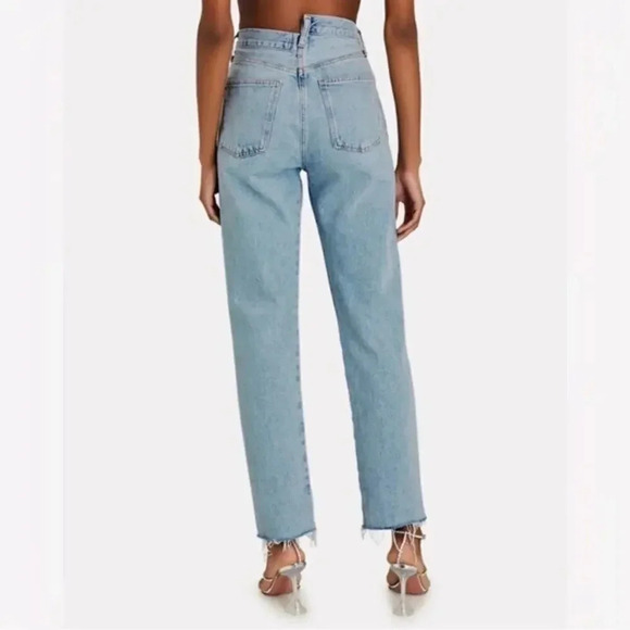 Agolde Criss Cross Straight Leg High Rise Jeans Size 33 In Dimension B1627 - Picture 2 of 6